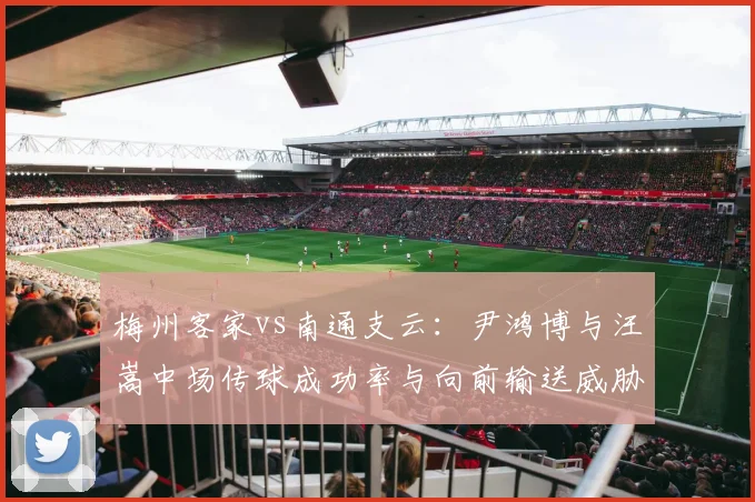 梅州客家vs南通支云:尹鸿博与汪嵩中场传球成功率与向前输送威胁球对比